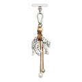 Leopard Bag Charm Keychain – Braided Pendant & Pearl Tassel