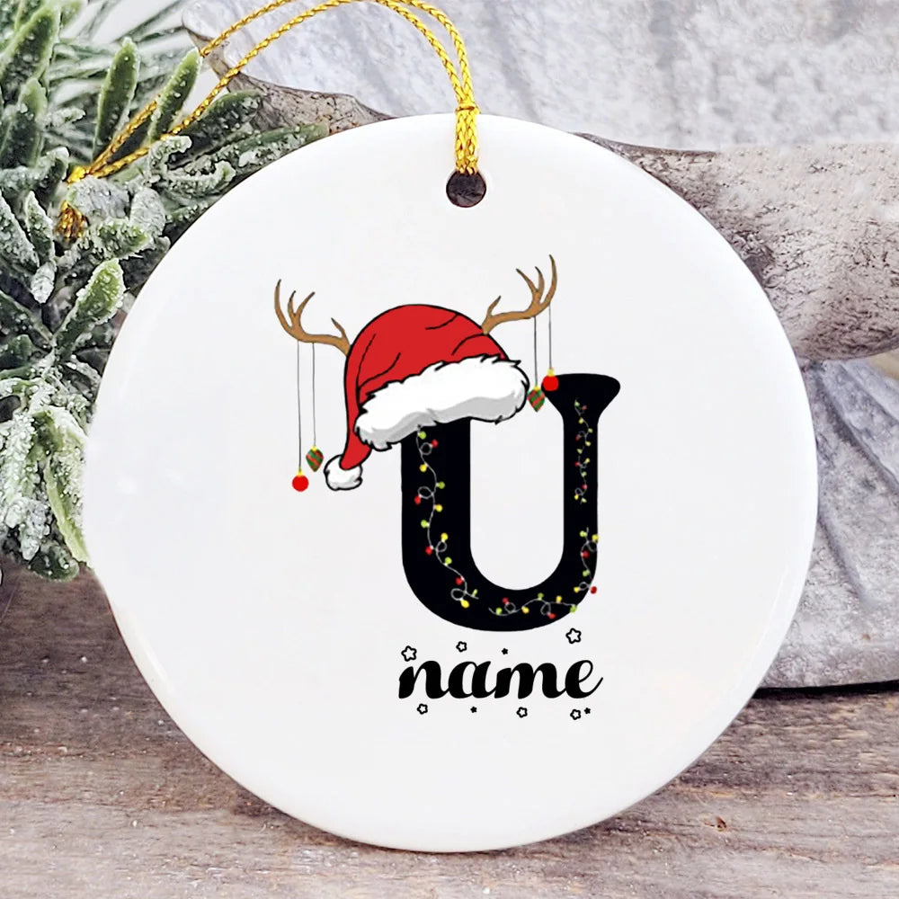 Personalized Baby's First Christmas Ceramic Bauble Ornament