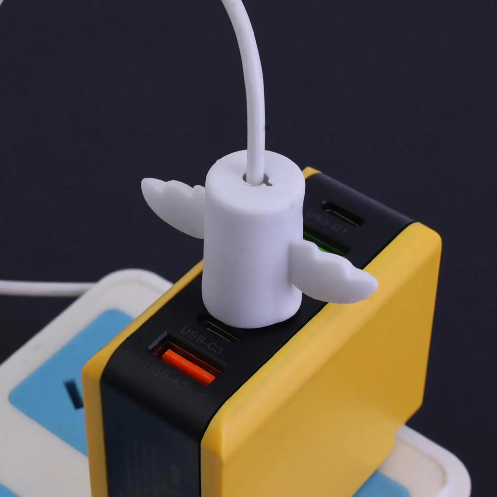 Silicone Wing Cable Protector for iPhone – Bat & Angel Style