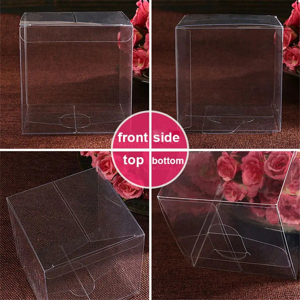 Square Plastic Favor Boxes – Candy & Cookie Gift Boxes 10pk