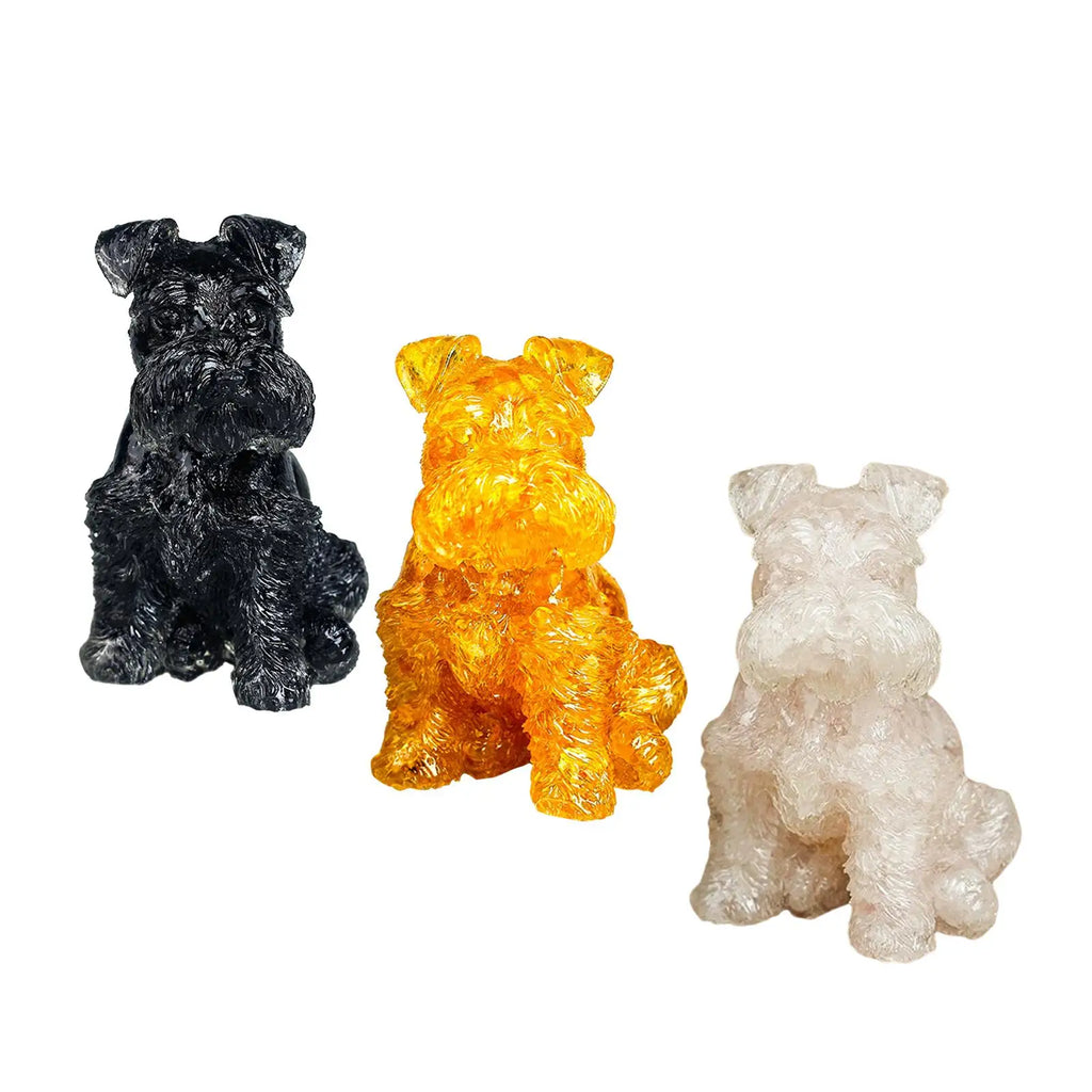 Miniature Schnauzer Dog Figurine | Resin Sculpture Home Décor