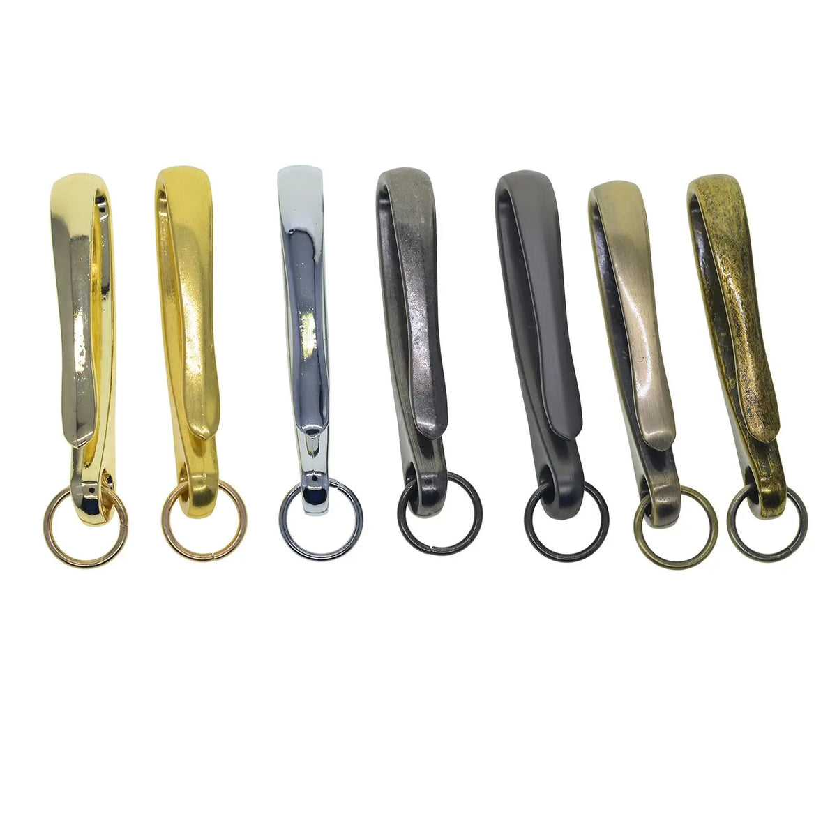 Alloy Fish Hook Keychain Holder – Metal Belt Clip, 6-Pack