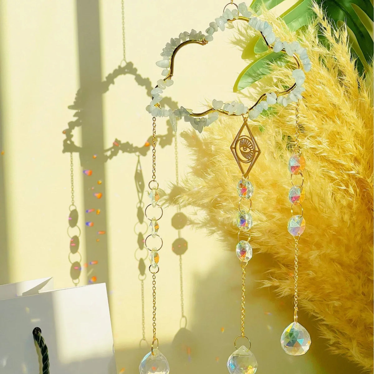 Natural Amethyst Crystal Cloud Pendant – Window Light Catcher