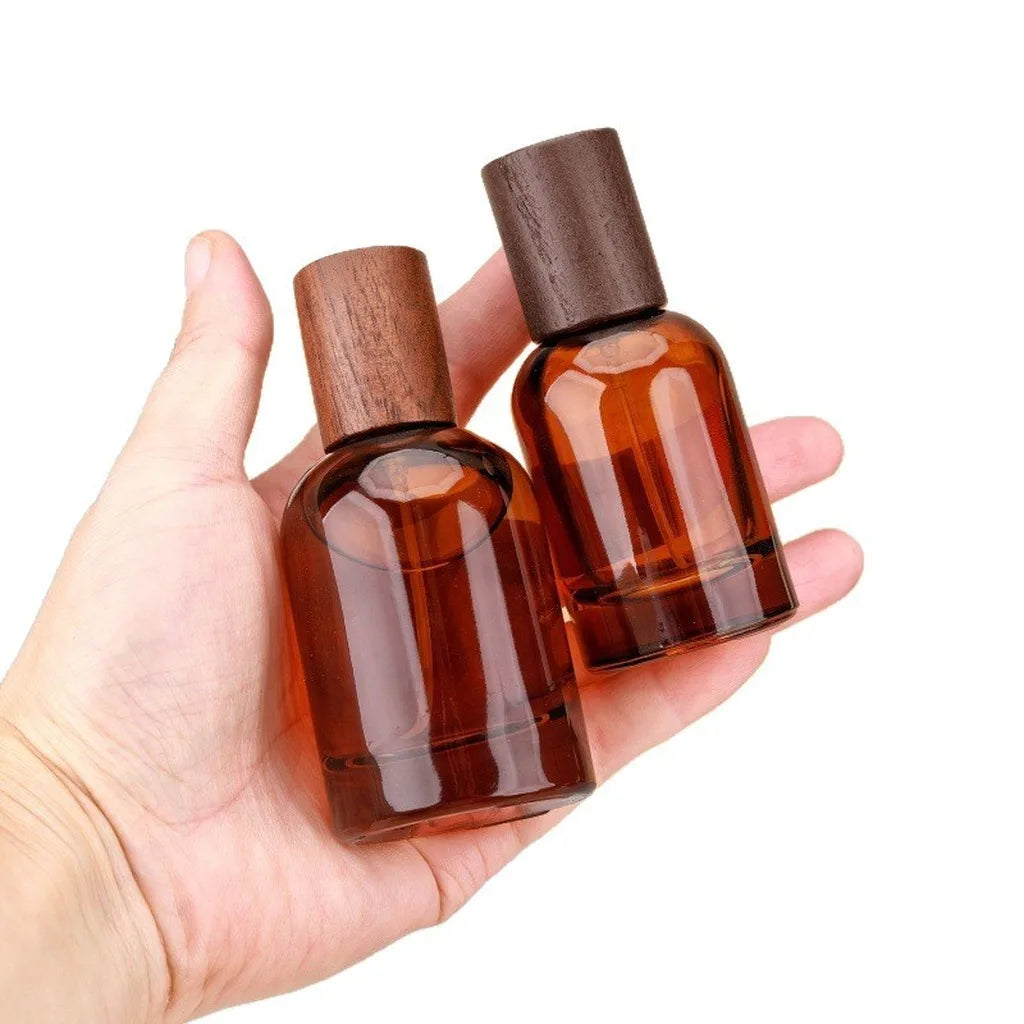 Refillable Amber Glass Perfume Spray Bottle | Travel Size