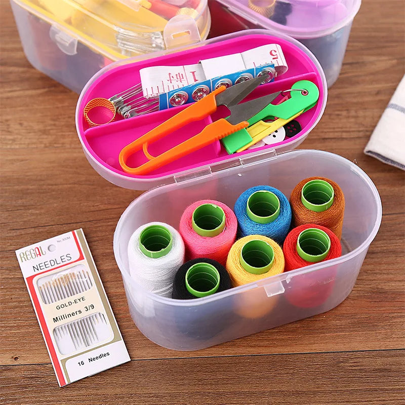 Portable 10-Piece Needle & Thread Sewing Kit | Mini Box Set