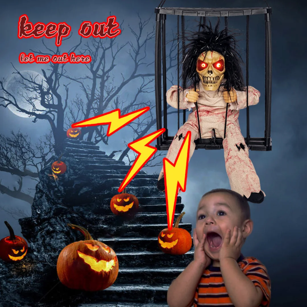 Electric Glowing Skull Halloween Decoration – Auto Scare