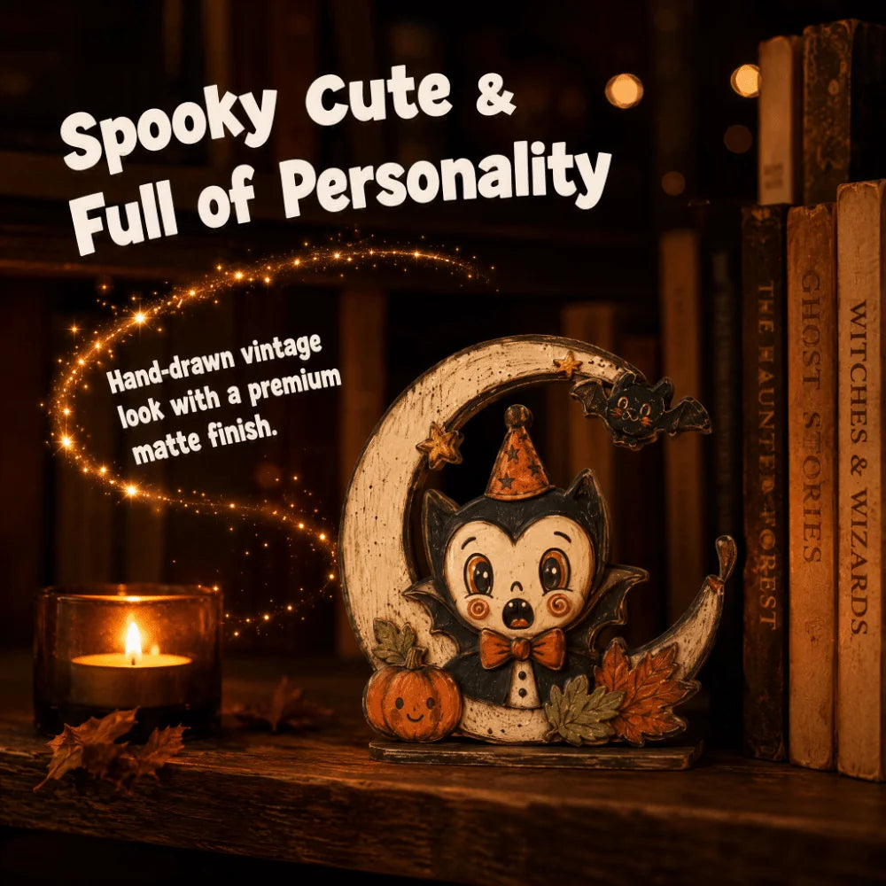 Halloween Wooden Tabletop Signs – Ghost, Pumpkin, Owl & Cat