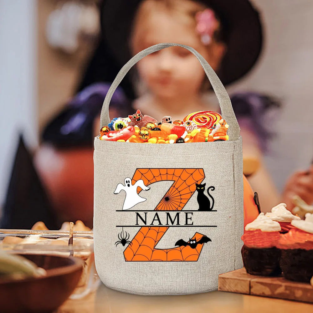 Personalised Halloween Trick or Treat Bag – Kids Candy Tote