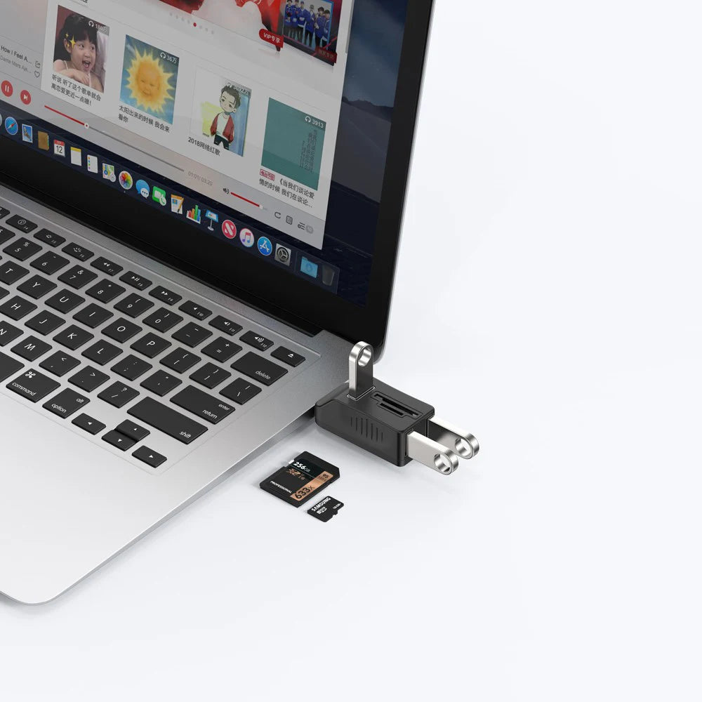 USB 3.0 Hub 5-Port Splitter with TF/SD/MMC Card Reader