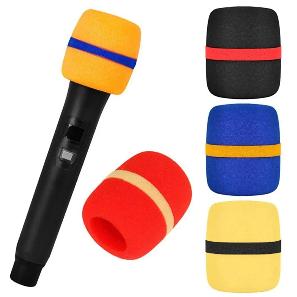 5-Pack Foam Mic Windscreen Covers – Studio, Karaoke & DJ