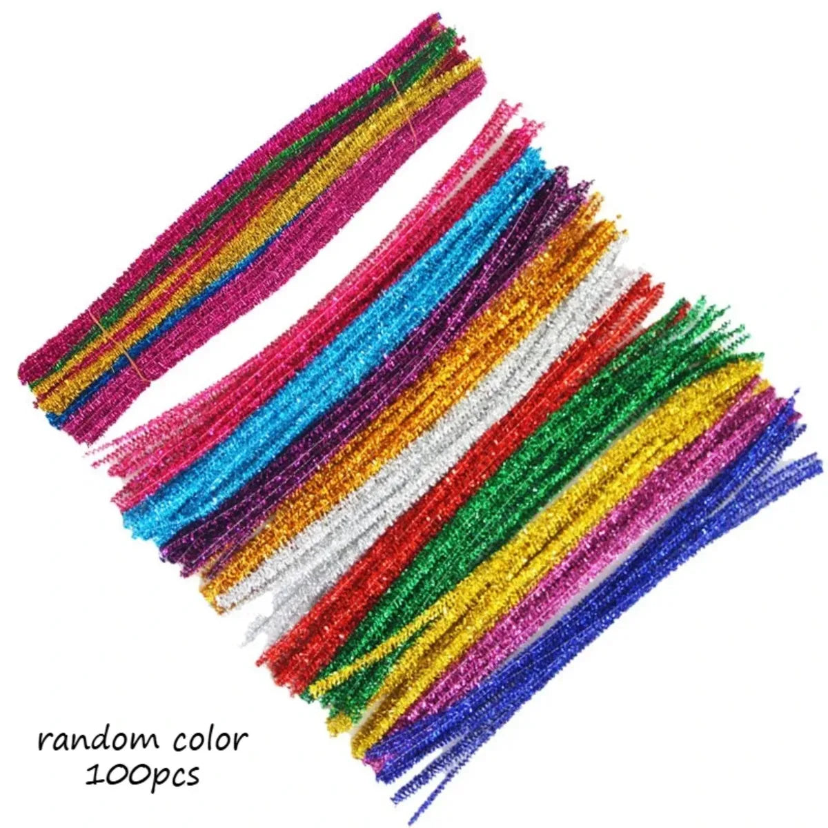 Sparkling Plush Pipe Cleaners 100-Pack | DIY Craft Wires