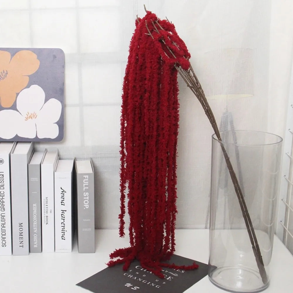Multicolor Amaranthus Artificial Hanging Plant & Tassel Decor