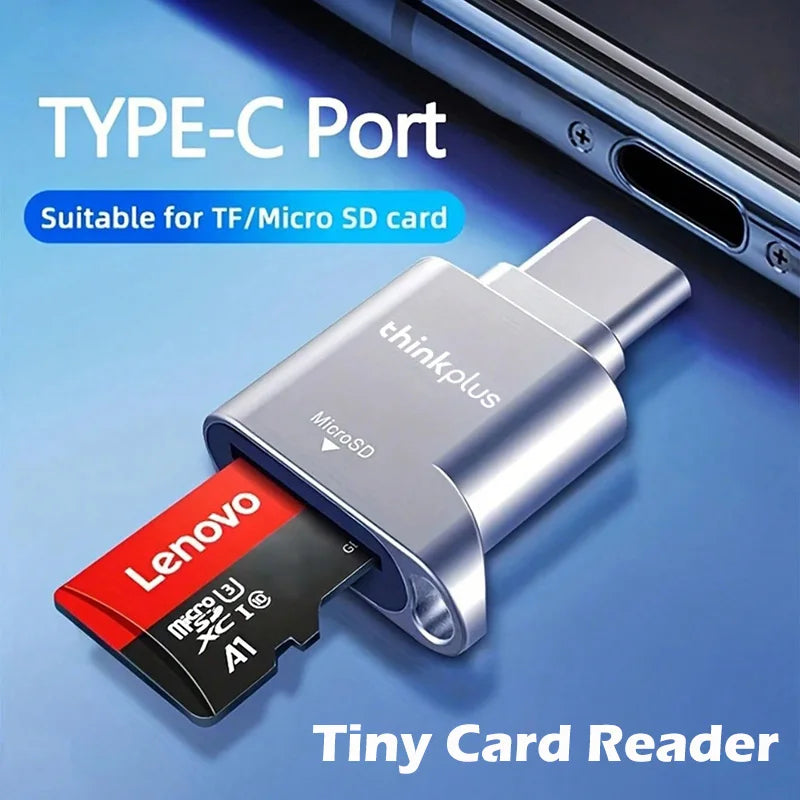Lenovo ThinkPlus USB-C MicroSD Card Reader – 480Mbps, 512GB