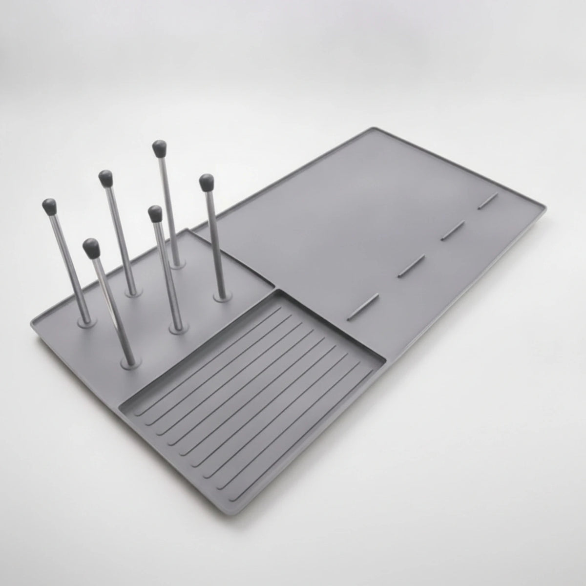 Silicone Mini Fridge Mat – Spill Tray with Cup Holders