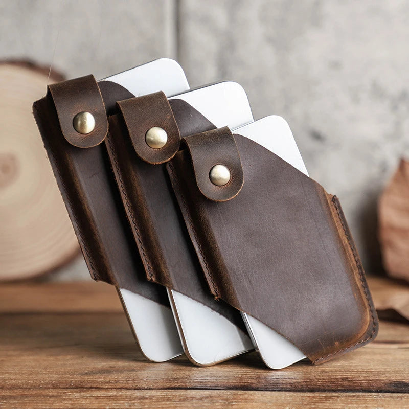 PU Leather Phone Belt Holster | Magnetic Clip Waist Bag 6.1"