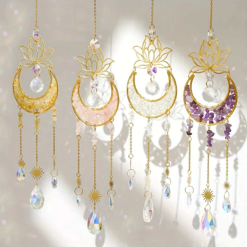 Hexagon Tree of Life Crystal Suncatcher | Rainbow Prism Decor