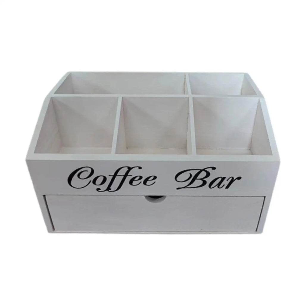 Rustic Wood Coffee Bar Organizer | Pod & Capsule Holder
