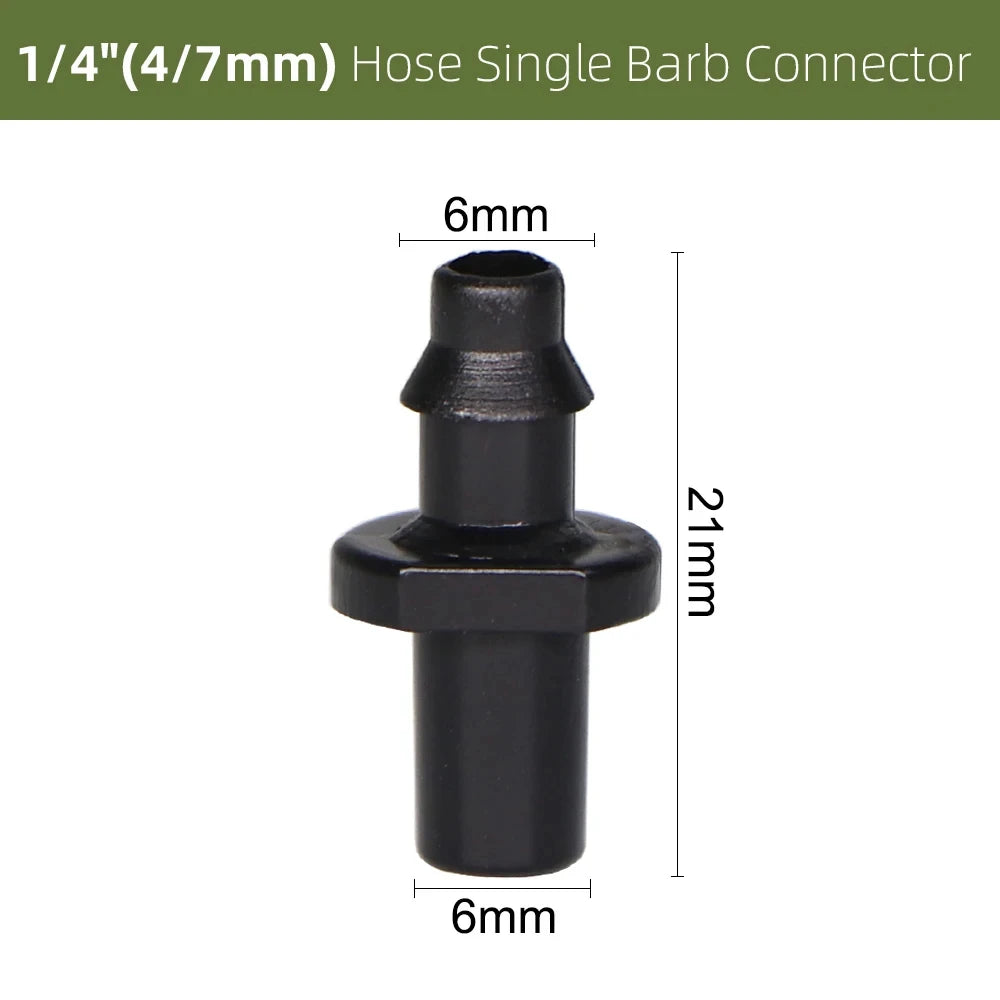 1/4" Drip Irrigation Barbed Fittings – Tees, Cross, Plug & Adaptors