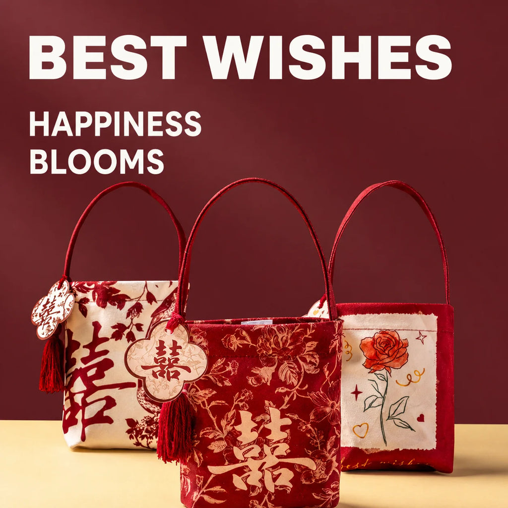 Chinese Velvet Candy Gift Pouch | Wedding & Party Favor Bag
