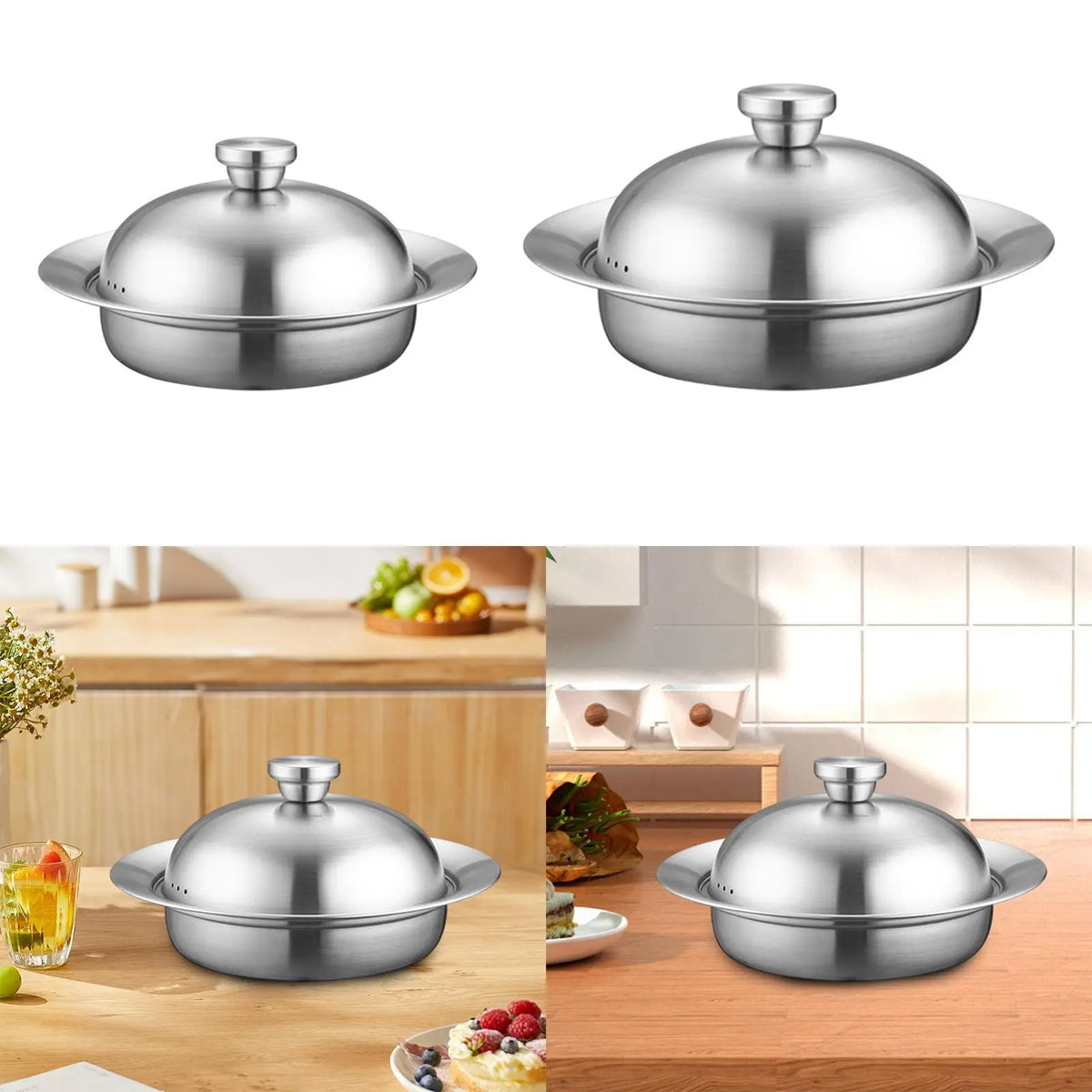 Stainless Steel Food Steamer Pot with Lid | Multi-Use