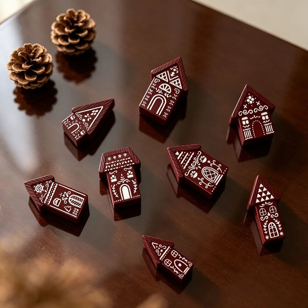 8-Cavity Christmas House Silicone Mold – Candles, Resin & Crafts