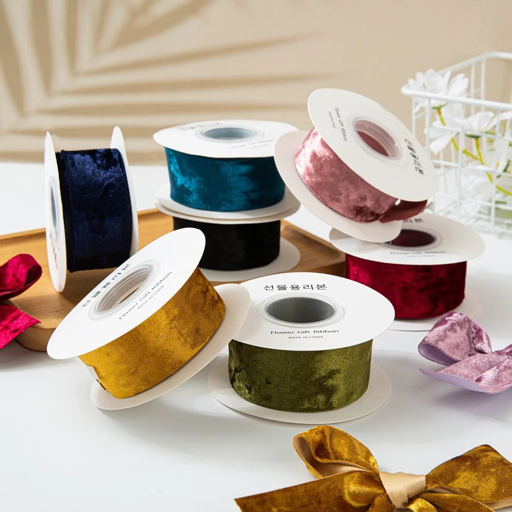Velvet Craft Ribbon Reflective Pressed Edge – 5 Yards