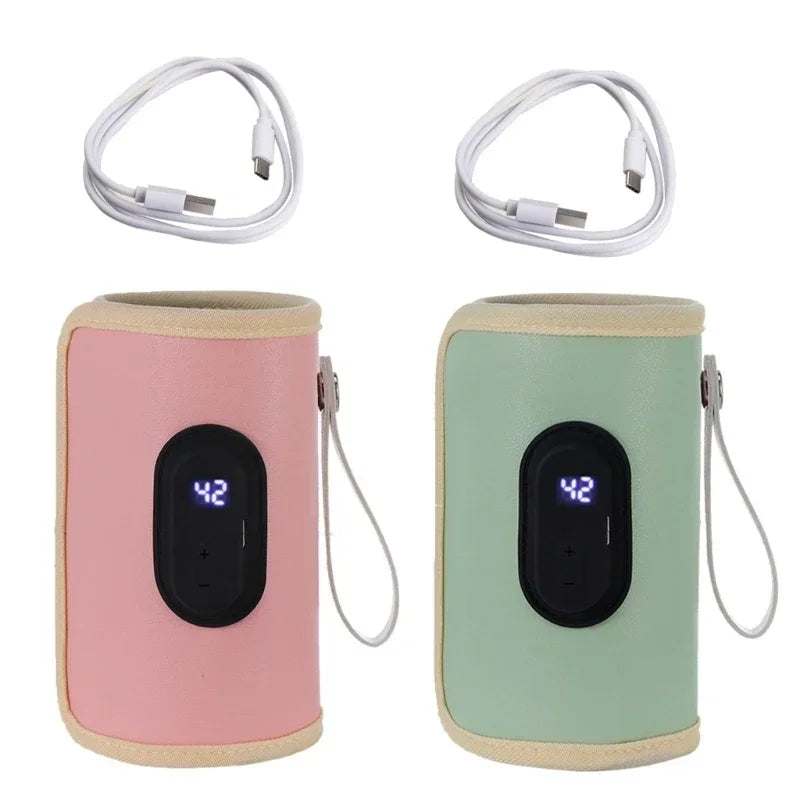 Portable USB Baby Bottle Warmer with Digital Display | Travel