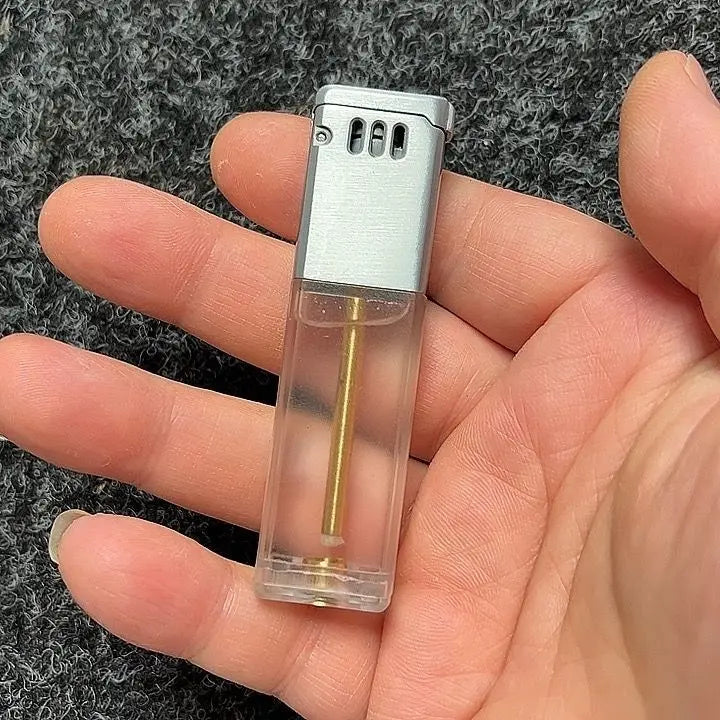 Transparent Acrylic Grinding Wheel Lighter – Visible Fuel Window