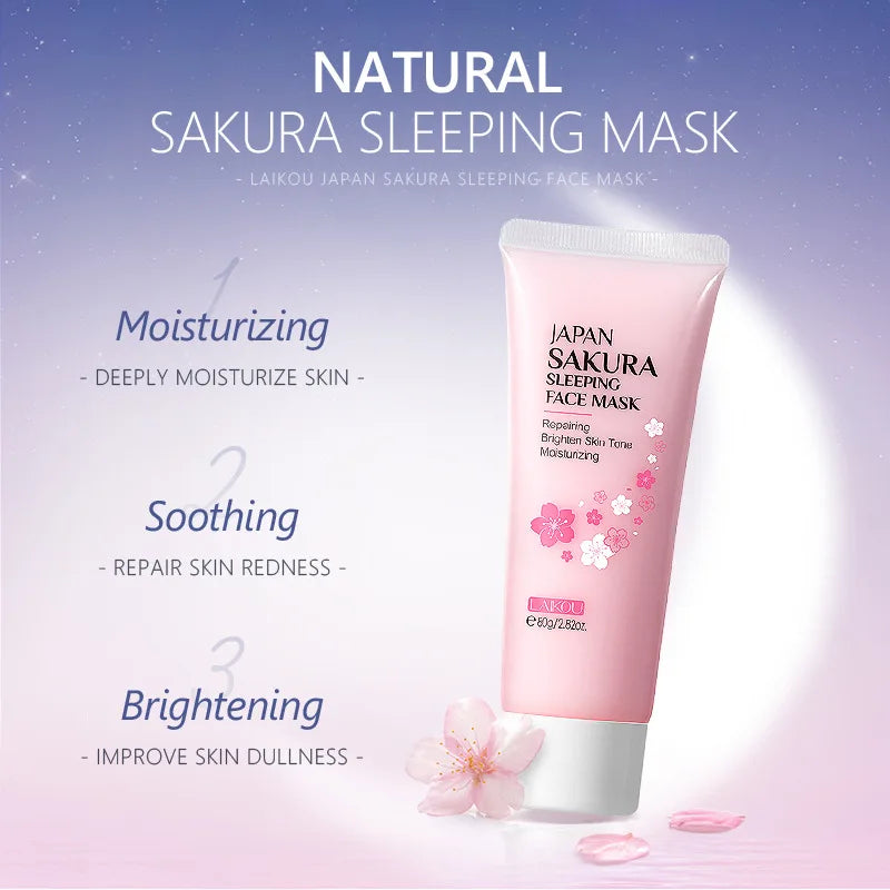 LAIKOU Sakura Sleeping Mask – Cherry Blossom Night Face Mask