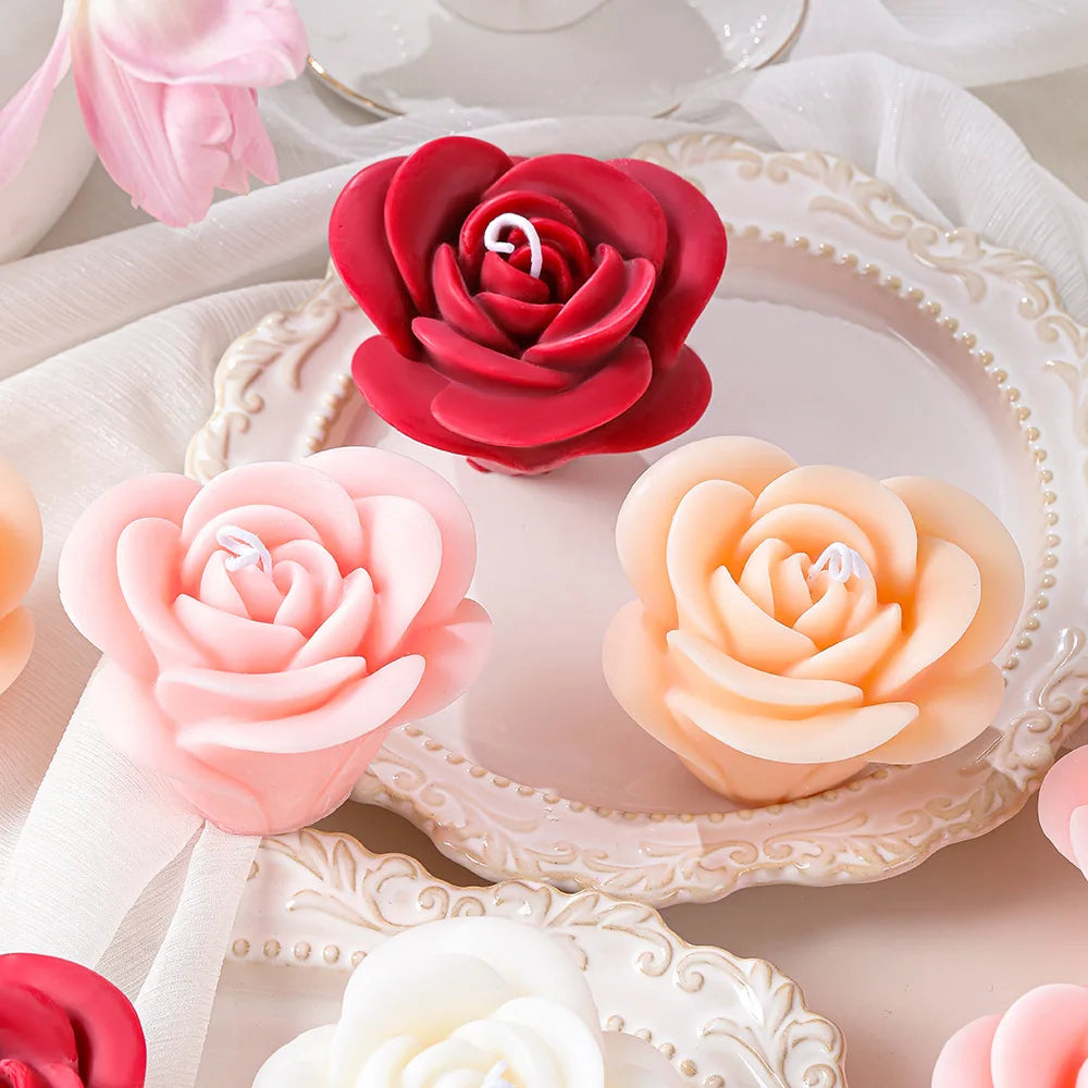 3D Rose Silicone Mold – Candle, Soap, Chocolate & Resin