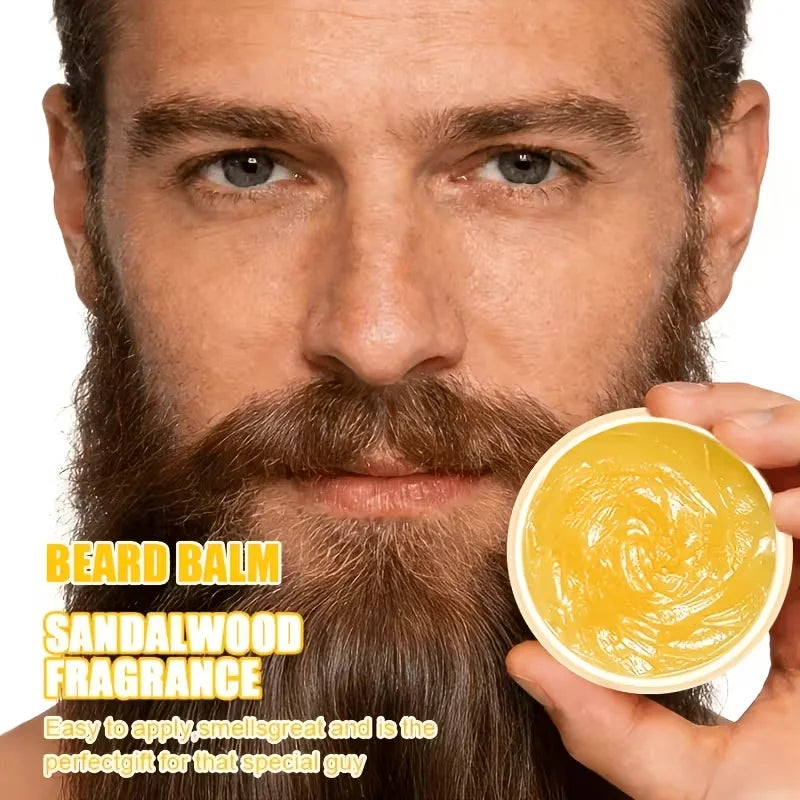 Men's Sandalwood Beard Balm 20g – Moisturizing & Anti-Frizz