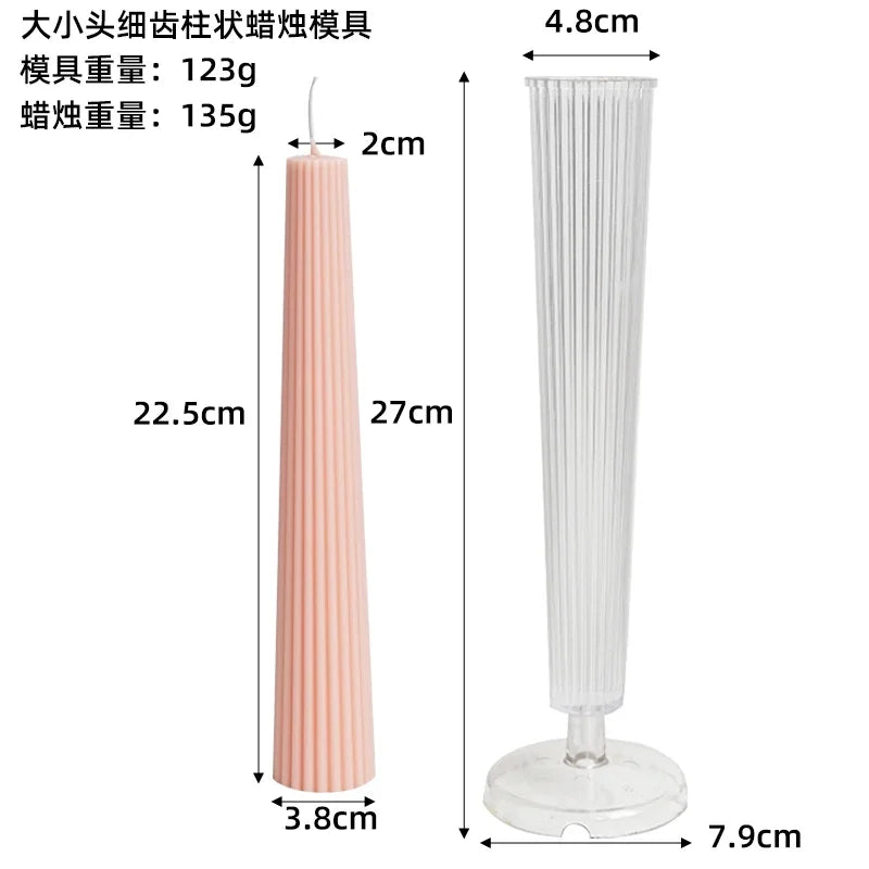 Striped Column Pillar Candle Mold – DIY Church Candle Making Kit