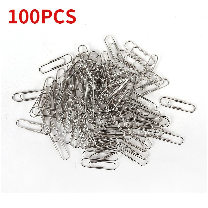 Silver Steel Paper Clips – Bookmark & Planner Clips 50–200pc