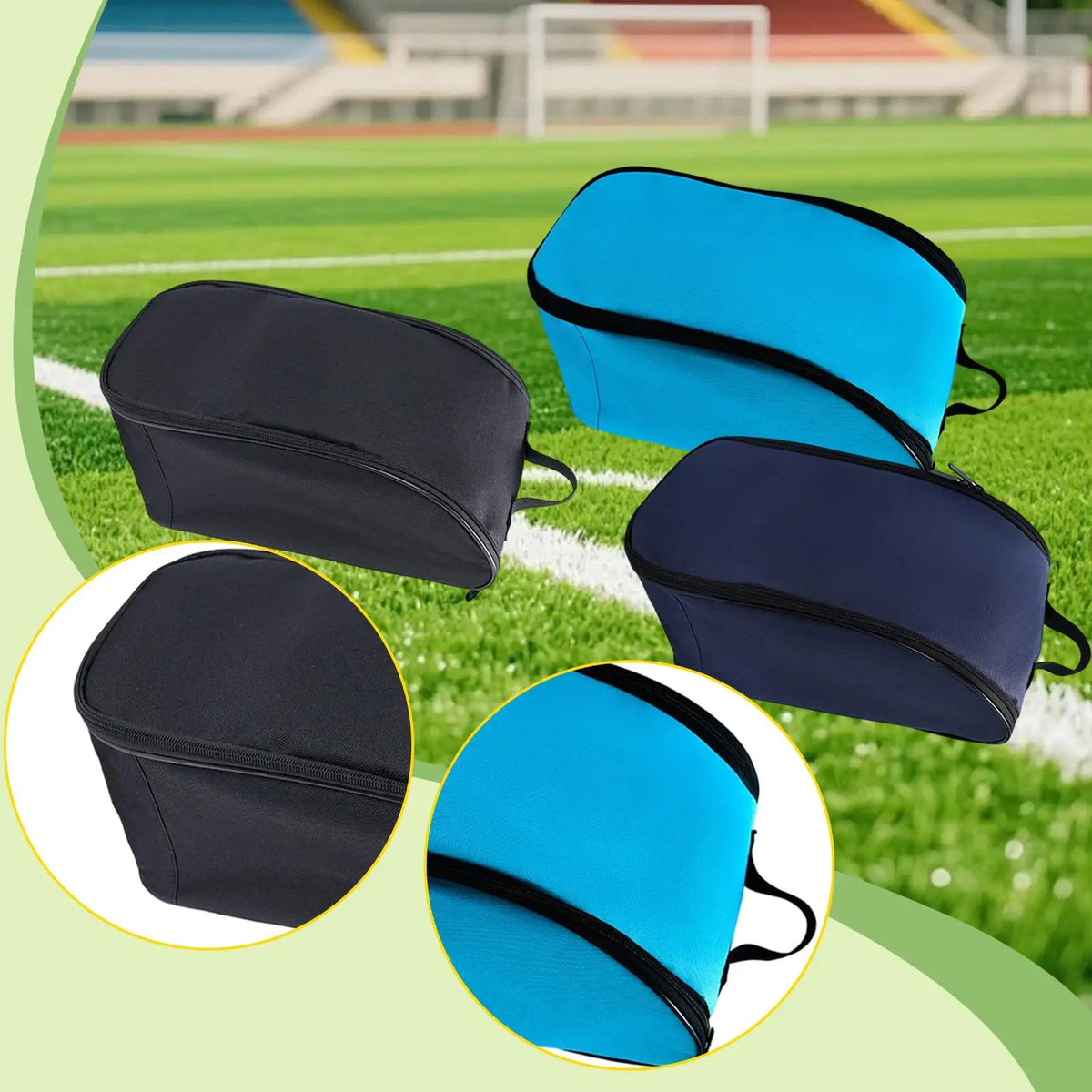 Kesoto Foldable Sports Shoe Bag – Zipper Carrier Pouch