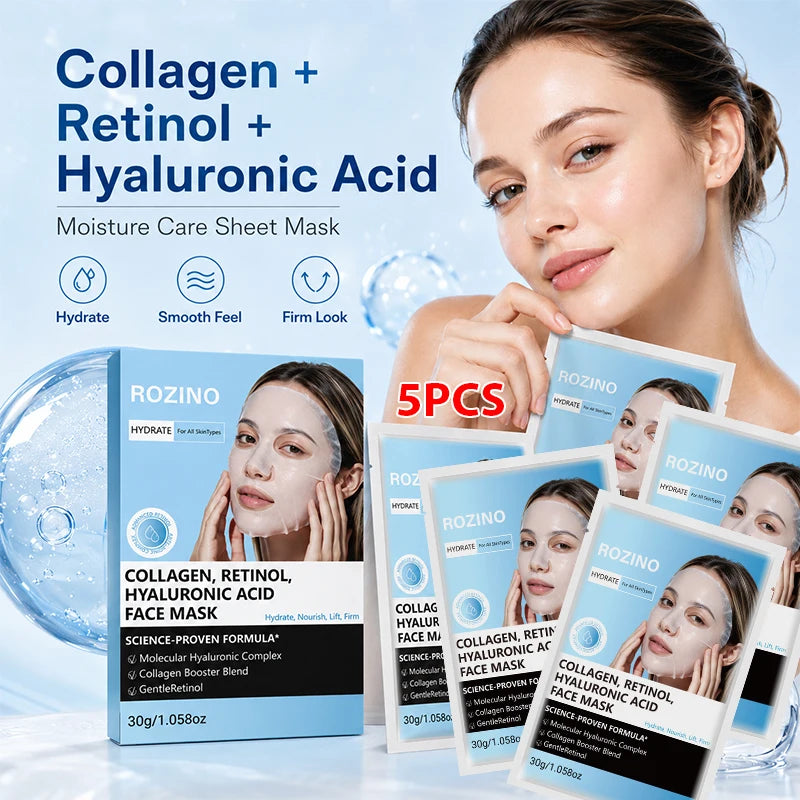 ROZINO 3-in-1 Collagen Retinol Hyaluronic Acid Face Mask