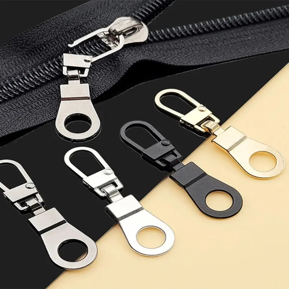 5-Pack Metal Zipper Sliders – DIY Bag & Purse Repair Kit