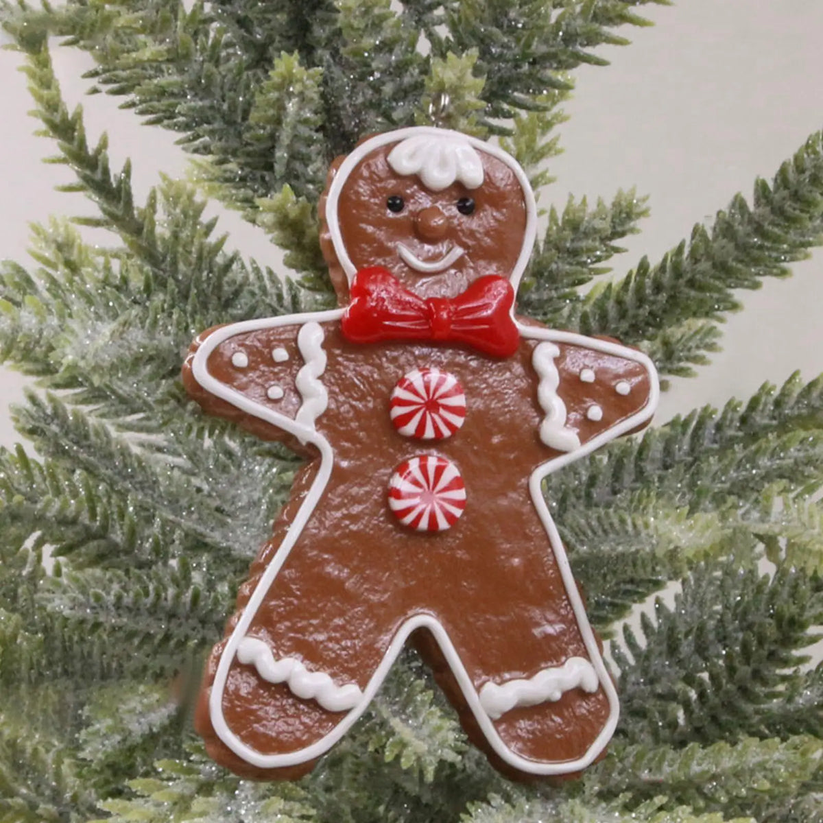 Soft Clay Gingerbread Christmas Hanging Ornament | Holiday Decor