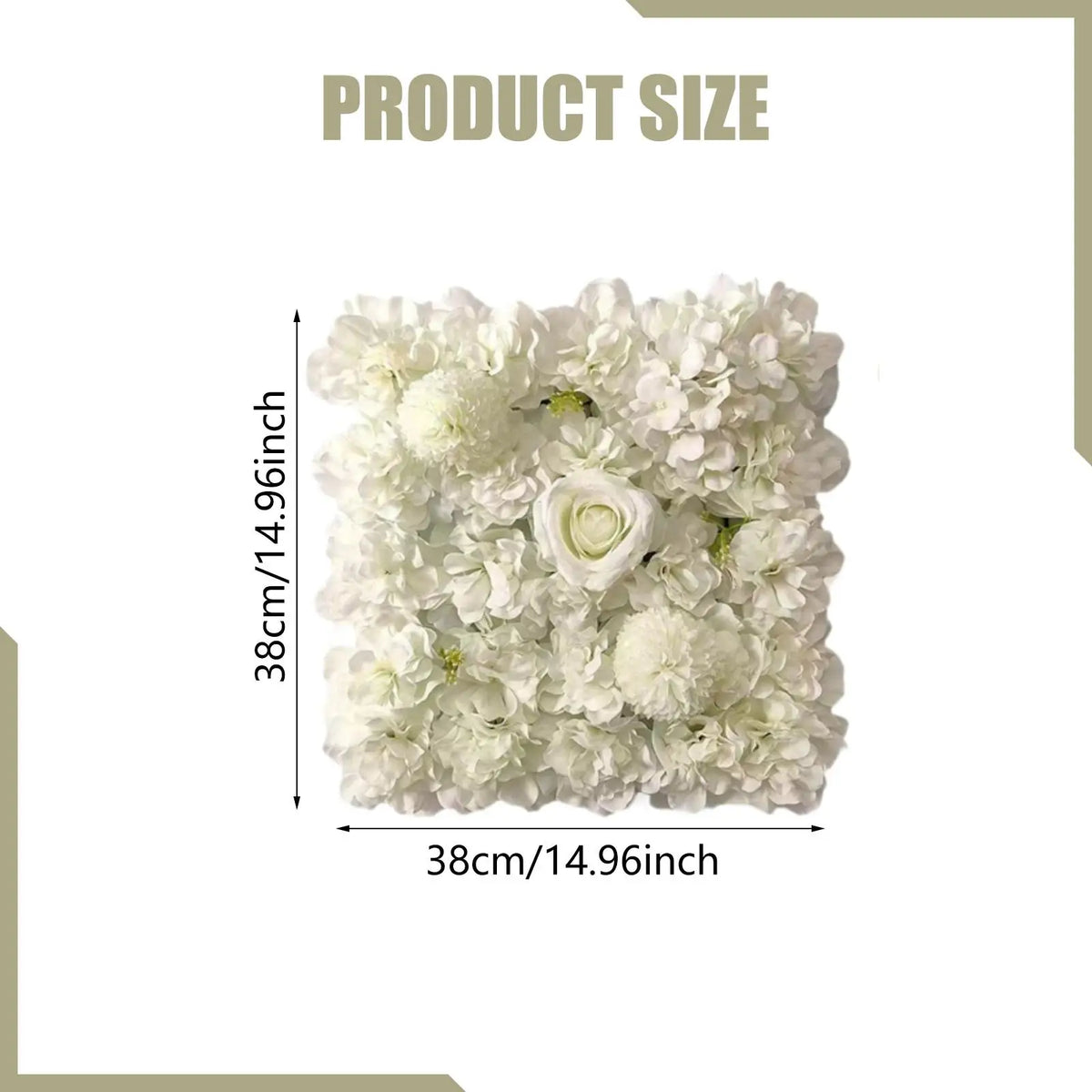 Silk Rose Flower Wall Panel – Floral Backdrop Decor 2-Pack