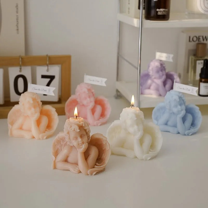 3D Angel Baby Silicone Mold – DIY Candle & Cement Casting