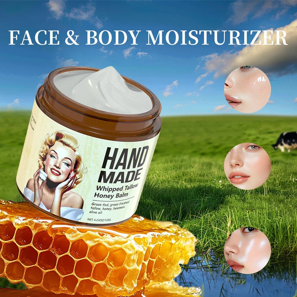 Honey Whipped Tallow Face Cream – Natural Deep Moisturizer