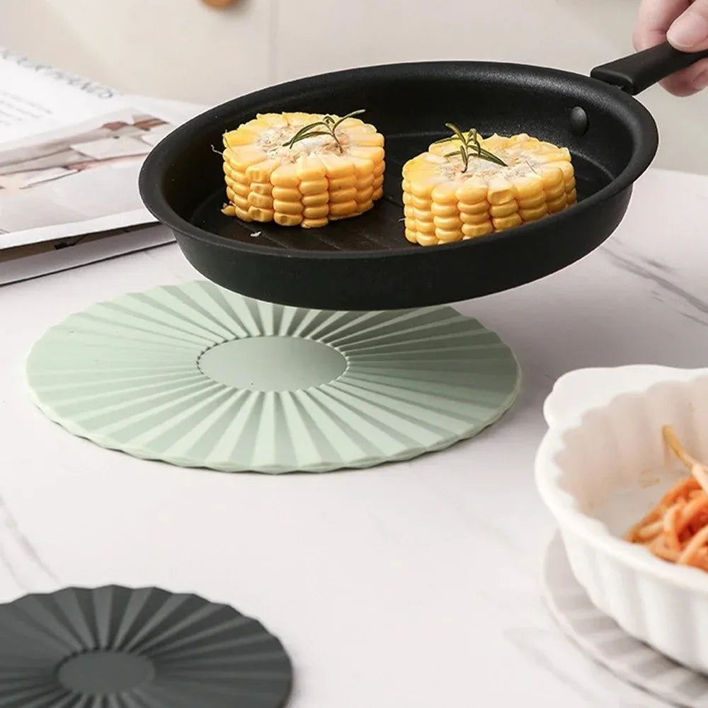 17cm Round Silicone Heat Resistant Trivet Mat – Non-Slip Pad