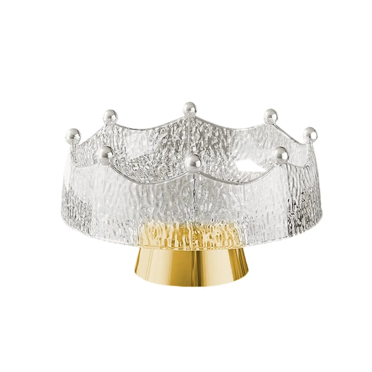 Luxury Pedestal Fruit Bowl with Stand & 8 Forks | Crystal PET