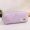Large Canvas Pencil Case – Star Print Stationery Organizer Bag