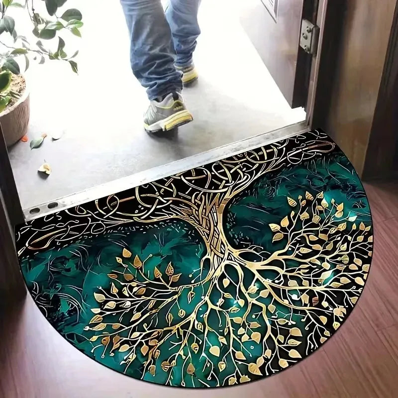 Tree of Life Semi-Circle Doormat | Celtic Knot Non-Slip Rug