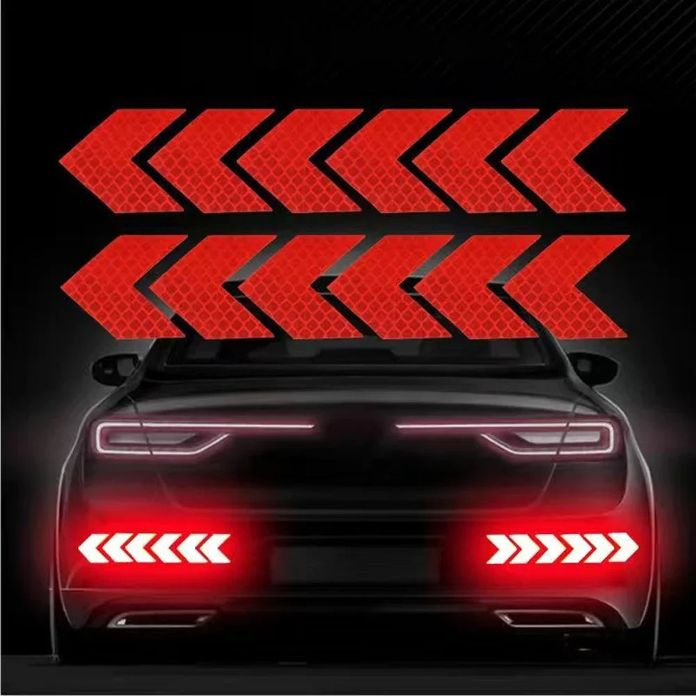Reflective Safety Tape Stickers – Car & Motorcycle 10-Pc Set