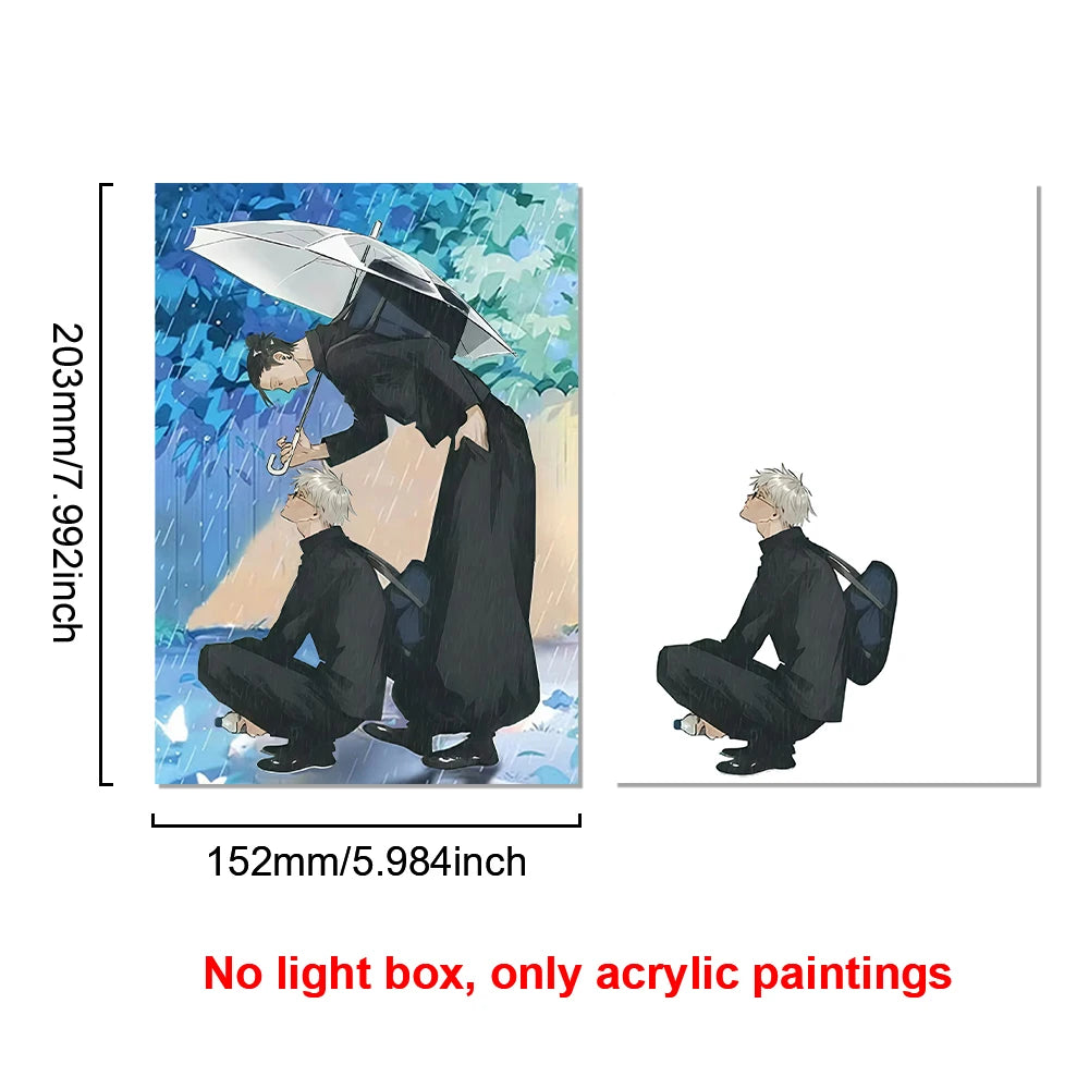 Satoru Gojo LED Light Frame – Jujutsu Kaisen Anime Decor