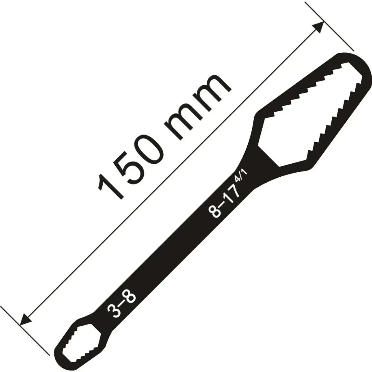 3–17mm Adjustable Double-Head Torx Wrench | Universal Spanner