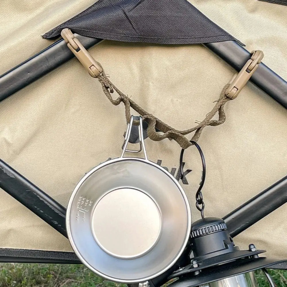 Camping Clothesline Strap – Portable Tent Hanging Rope with Rings