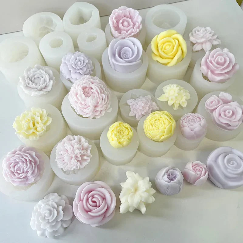 3D Flower Silicone Mold – Candle, Soap, Resin & Cake DIY