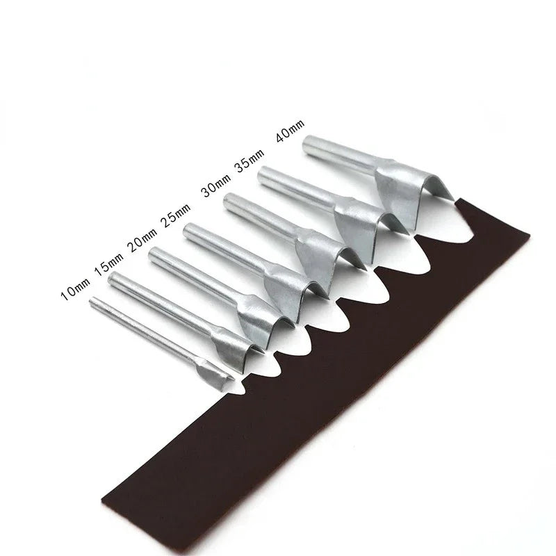 V-Shaped Leather Punch Cutter Tool – 7 Sizes | DIY Leathercraft